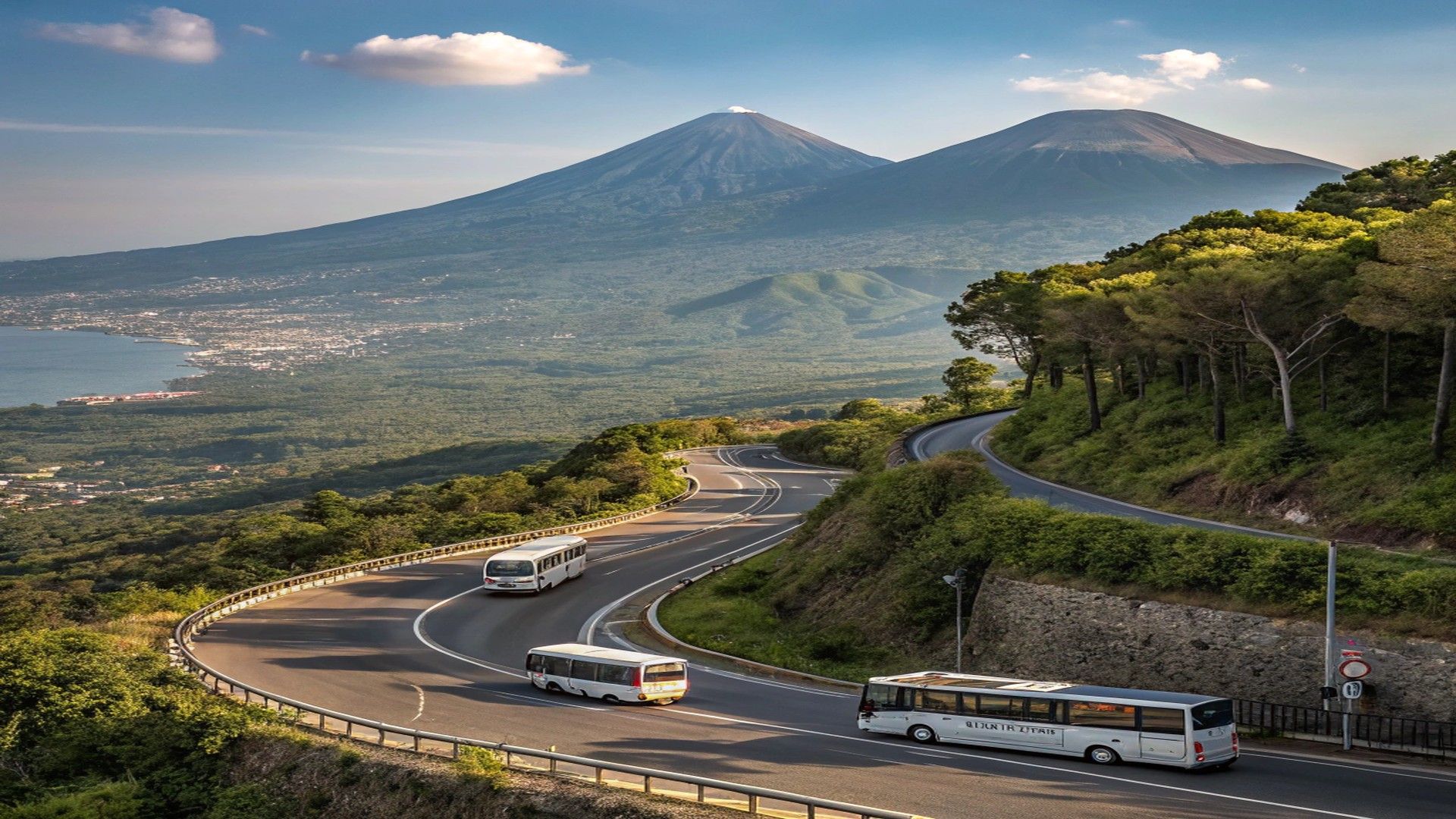 Anfahrt zum Vesuv - Straße zum Vulkan
